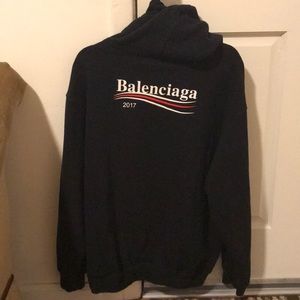 Black Balenciaga outerwear hoodie
